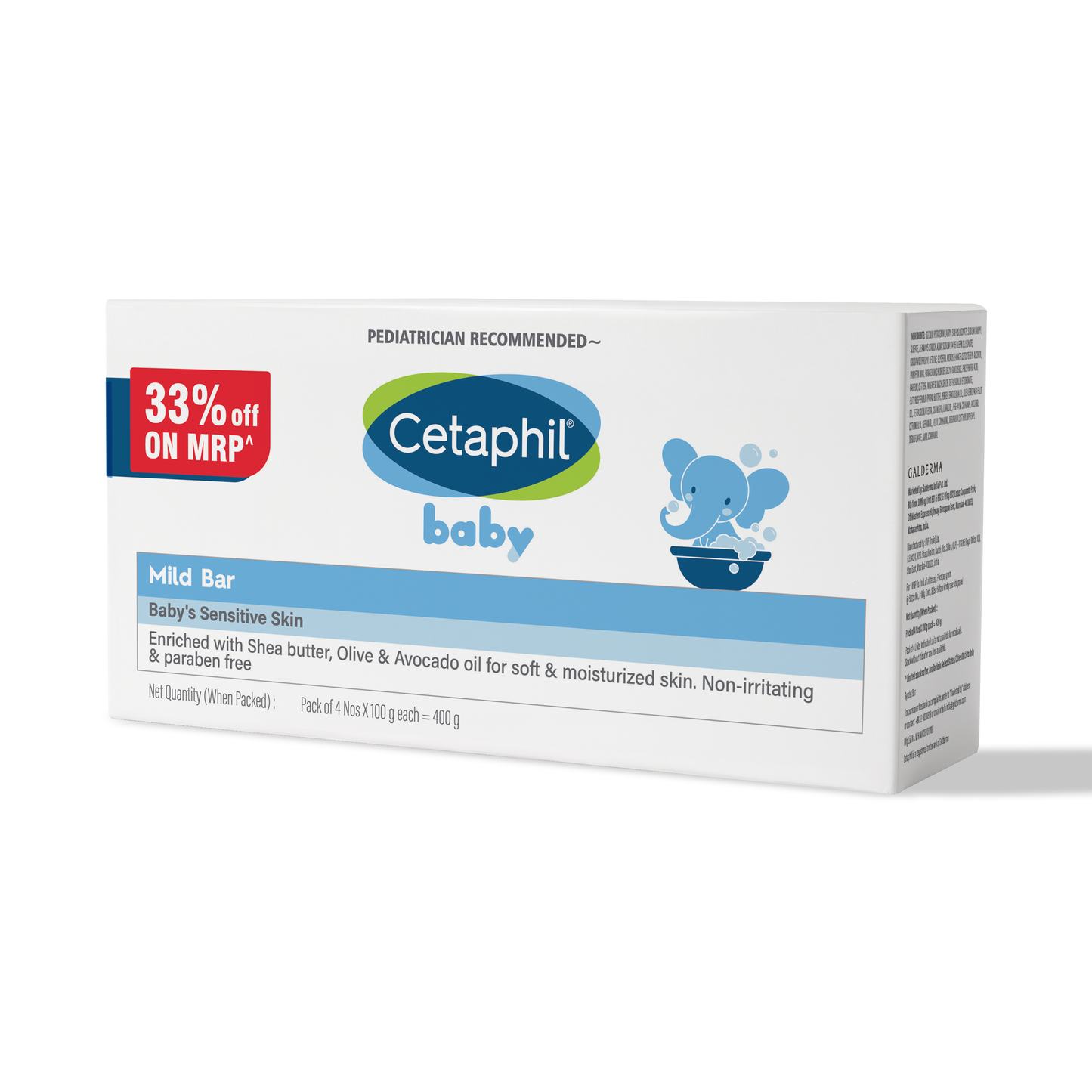 Cetaphil Baby Mild Bar - (4x100gm)