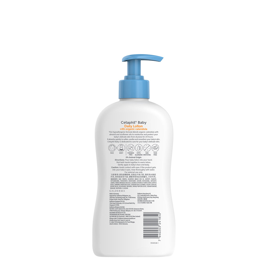 Cetaphil Baby Daily Lotion with Organic Calendula | Dermatologist Tested