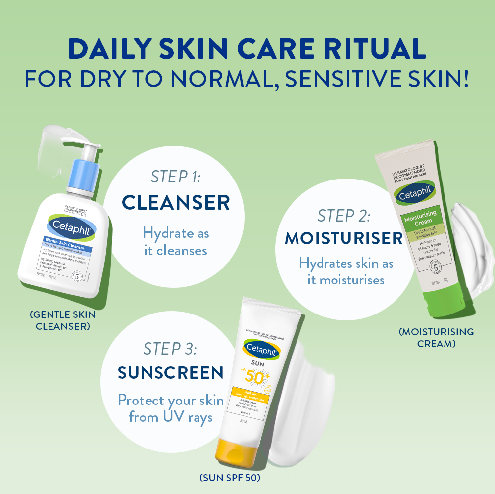 Cetaphil Moisturising Cream 80g for dry to normal, sensitive skin