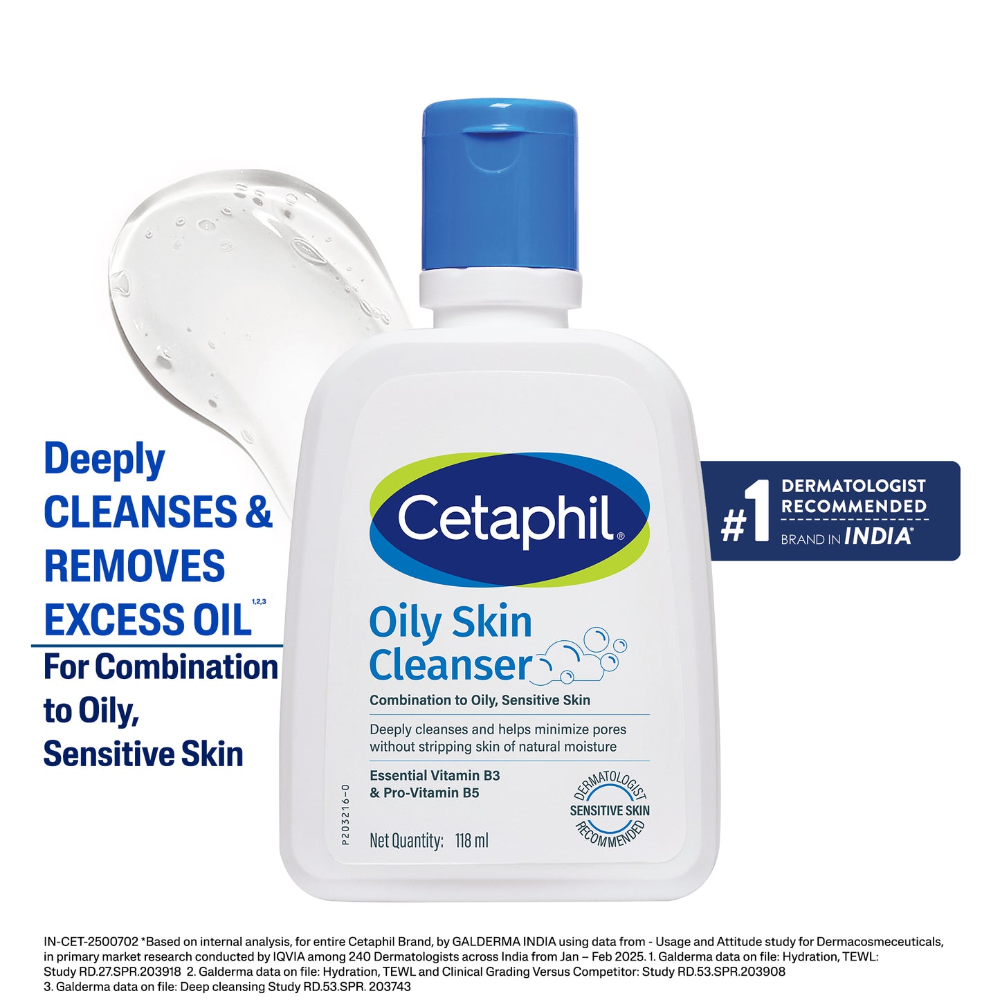 Cetaphil Oily Skin Cleanser 118 ml | Dermat Recommended