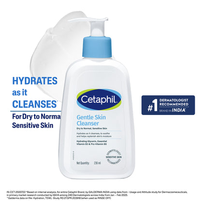 Cetaphil Gentle Skin Cleanser 236 ml | Dermat recommended