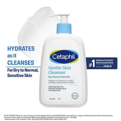 Cetaphil Gentle Skin Cleanser 473 ml | Dermat recommended