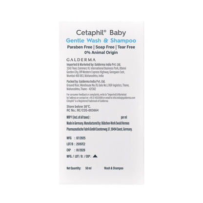 Cetaphil Baby Gentle Wash & Shampoo - 50 ml