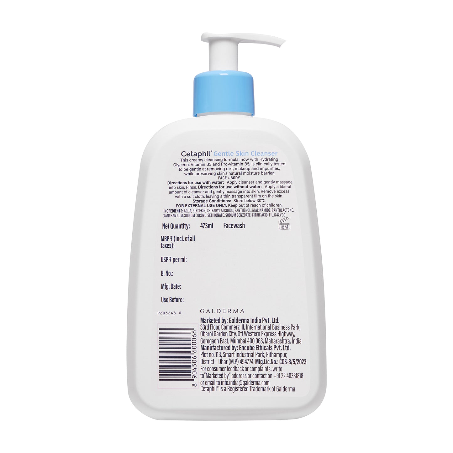 Cetaphil Gentle Skin Cleanser 473 ml | Dermat recommended