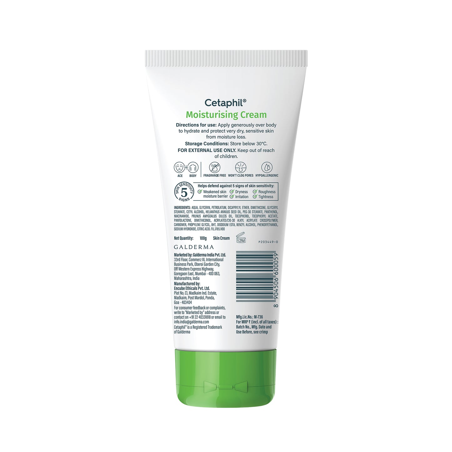 Cetaphil Moisturising Cream 100 g for dry to normal, sensitive skin
