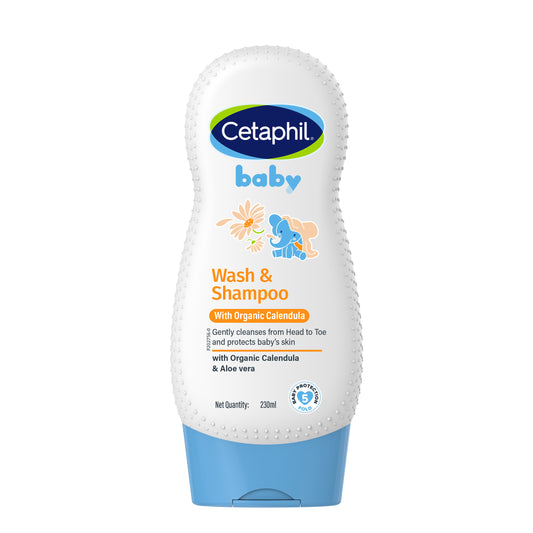 Cetaphil Baby Wash & Shampoo with Organic Calendula | Dermat Tested