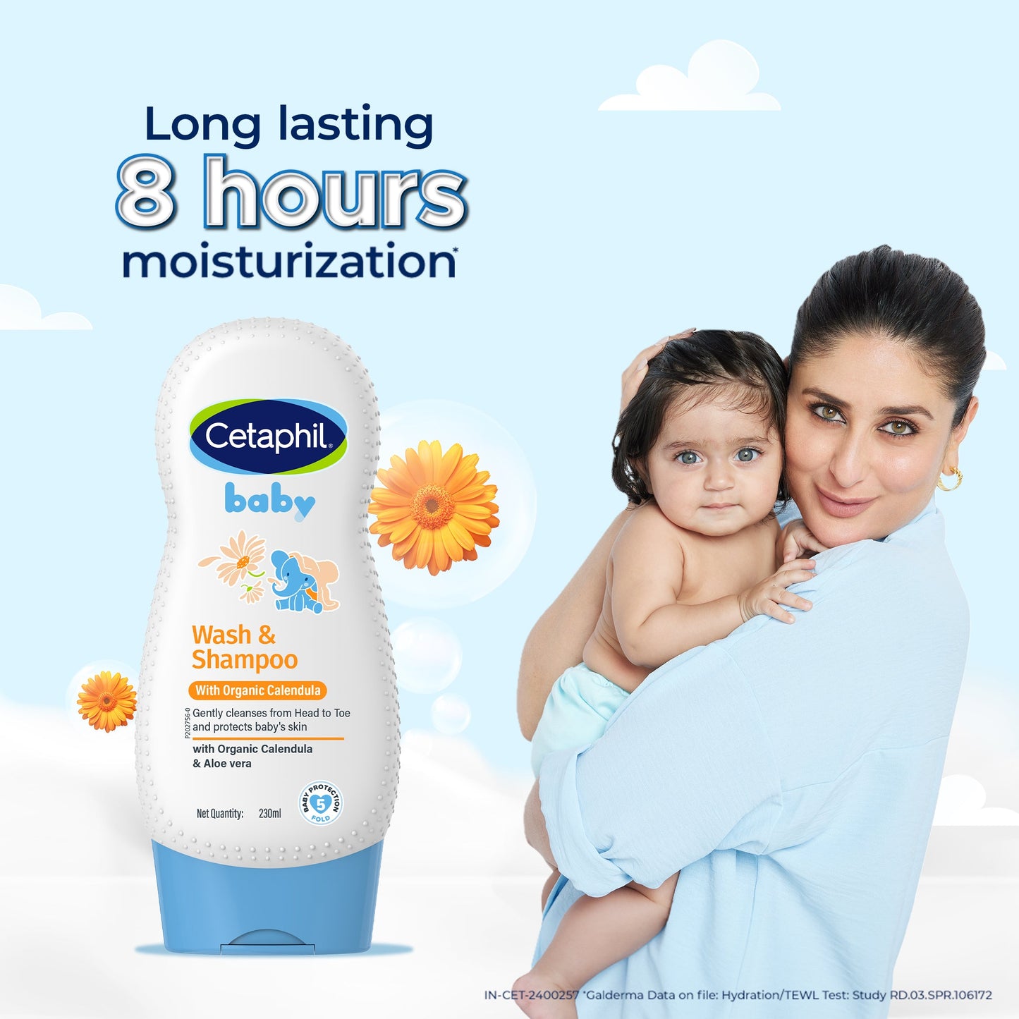 Cetaphil Baby Wash & Shampoo with Organic Calendula | Dermat Tested