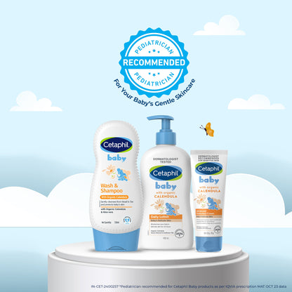 Cetaphil Baby Wash & Shampoo with Organic Calendula | Dermat Tested