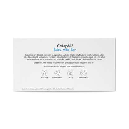 Cetaphil Baby Mild Bar - (4x100gm)