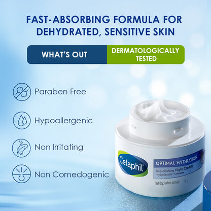 Cetaphil Optimal Hydration Replenishing Night Cream 50g