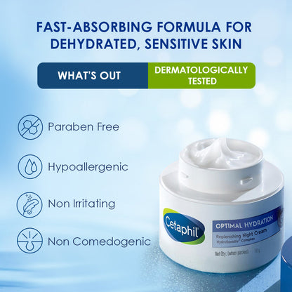 Cetaphil Optimal Hydration Replenishing Night Cream 50g