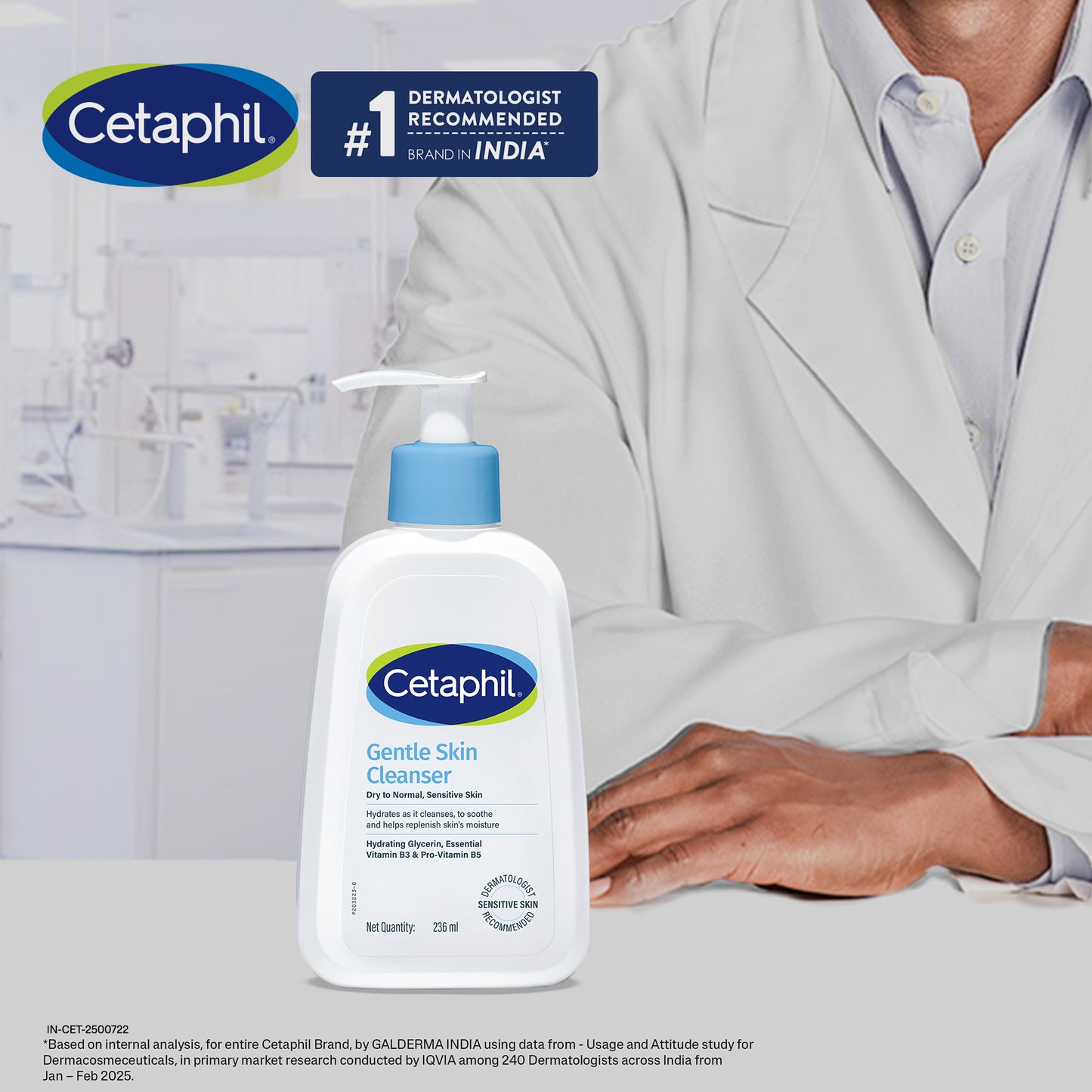 Cetaphil Gentle Skin Cleanser 236 ml | Dermat recommended