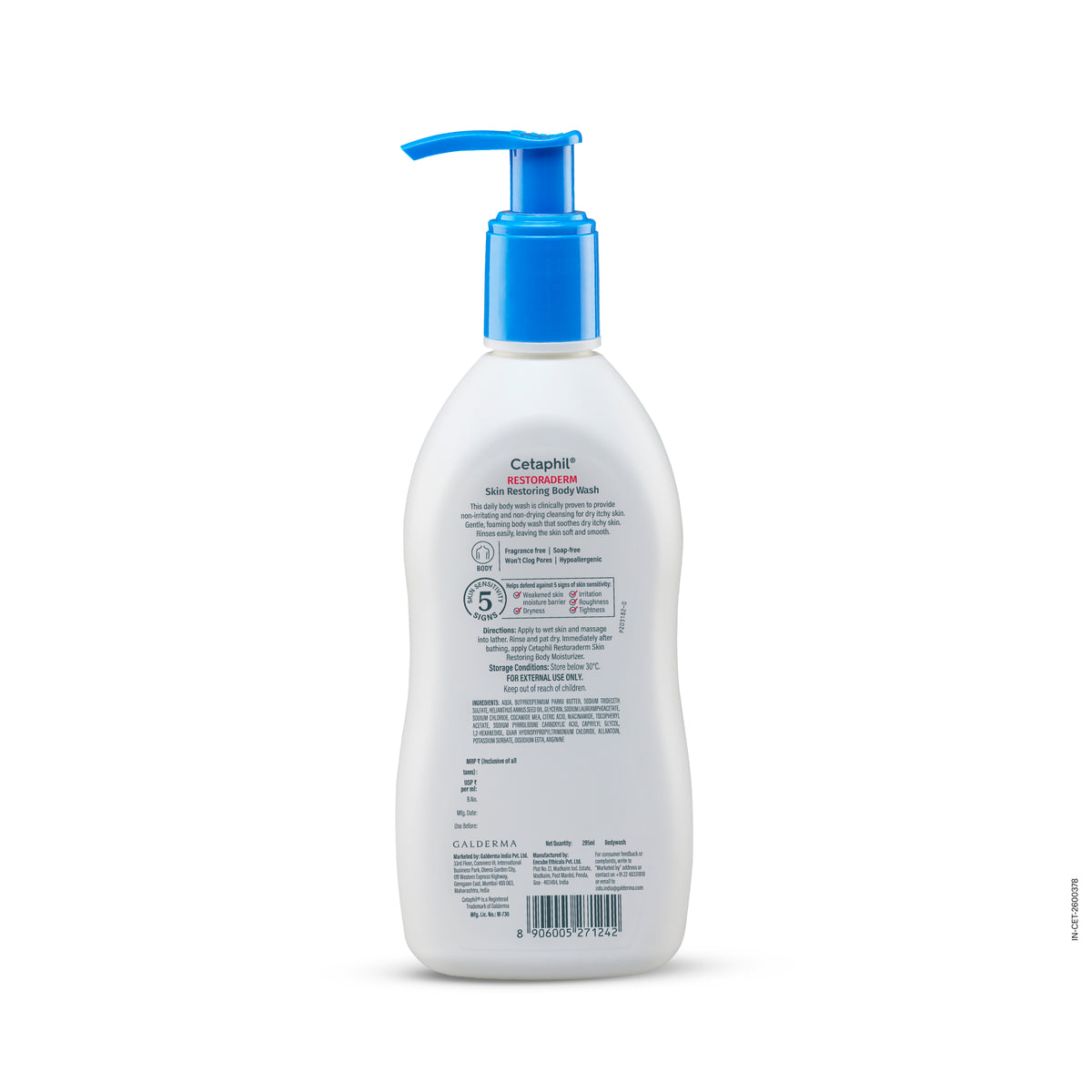 Cetaphil Restoraderm Body Wash 295ml for Very Dry Skin
