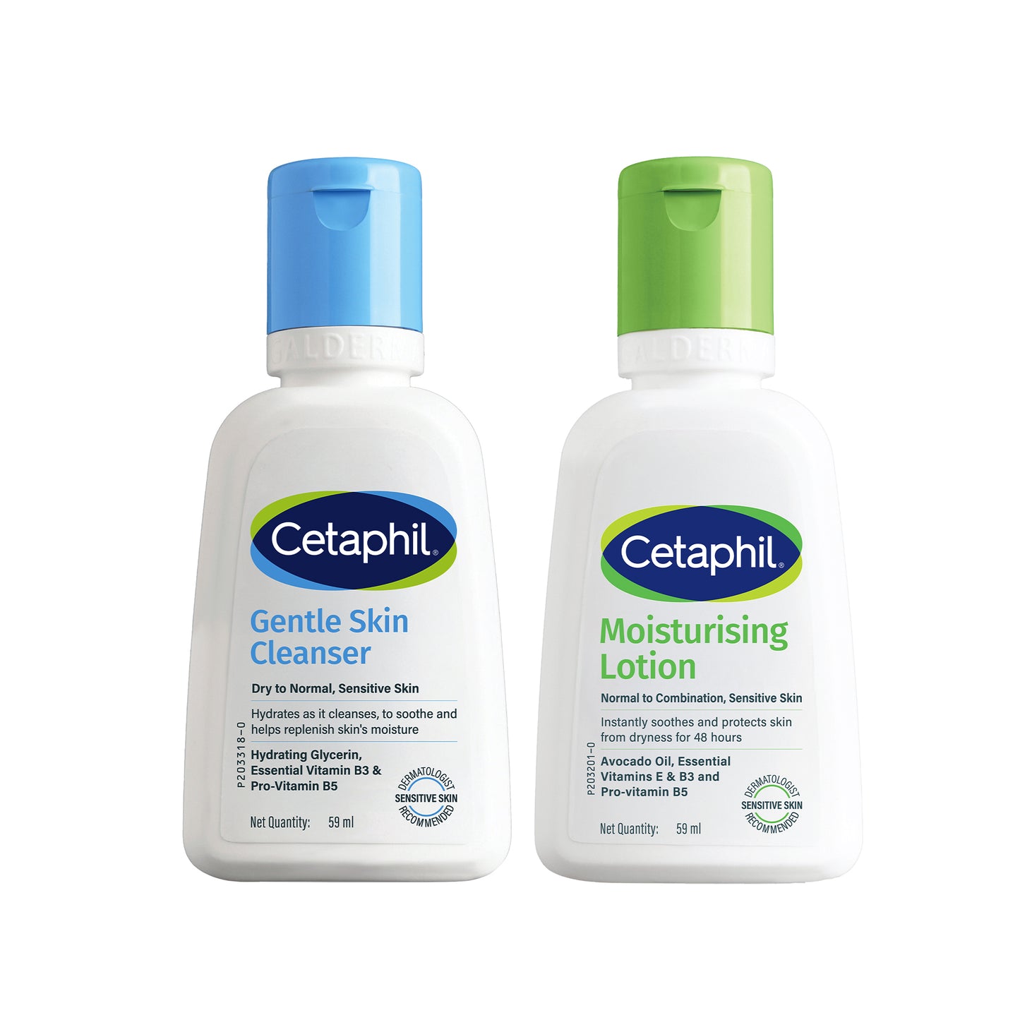 Cetaphil Travel Pack - Cleanser + Moisturiser | Dry to Normal Skin Type