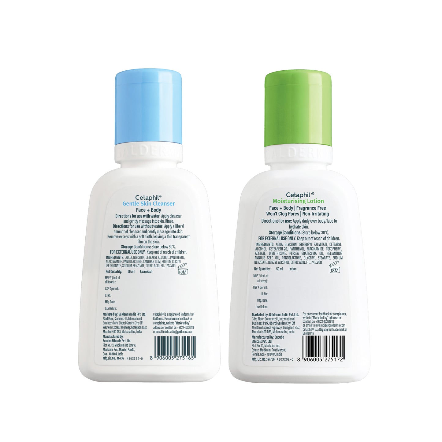 Cetaphil Travel Pack - Cleanser + Moisturiser | Dry to Normal Skin Type
