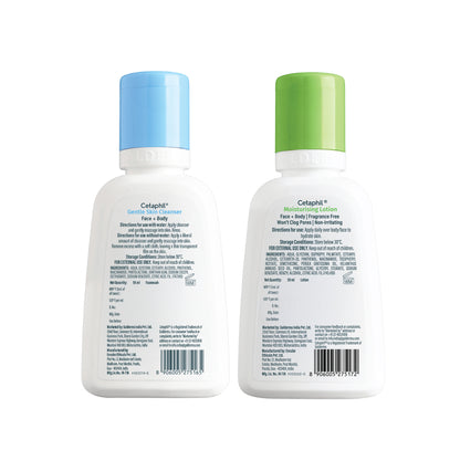 Cetaphil Travel Pack - Cleanser + Moisturiser | Dry to Normal Skin Type