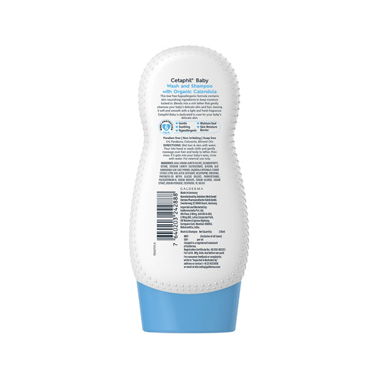 Cetaphil Baby Wash & Shampoo with Organic Calendula | Dermat Tested
