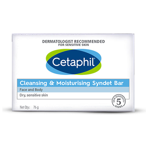 Cetaphil Cleansing & Moisturising Syndet Bar With Shea butter | Dermatologist Recommended