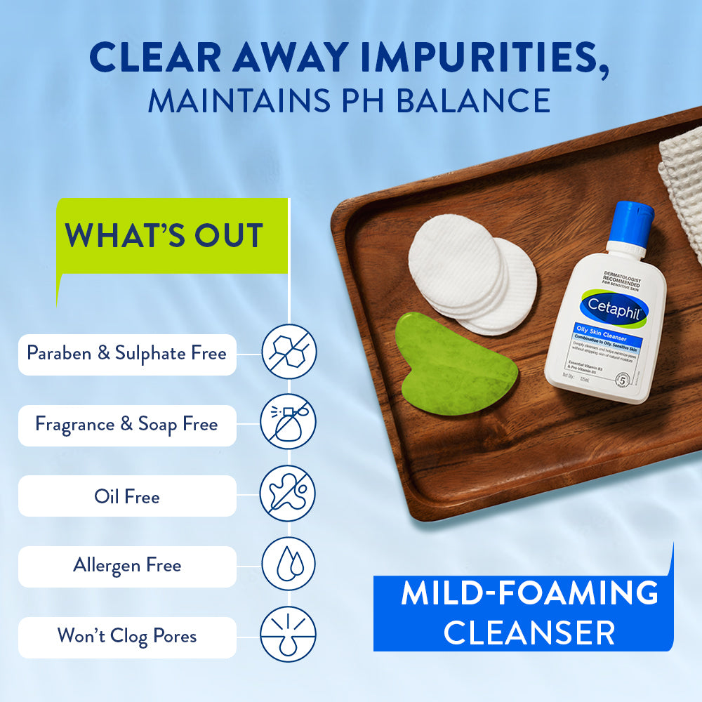 Cetaphil Oily Skin Cleanser 125ml | Dermat Recommended