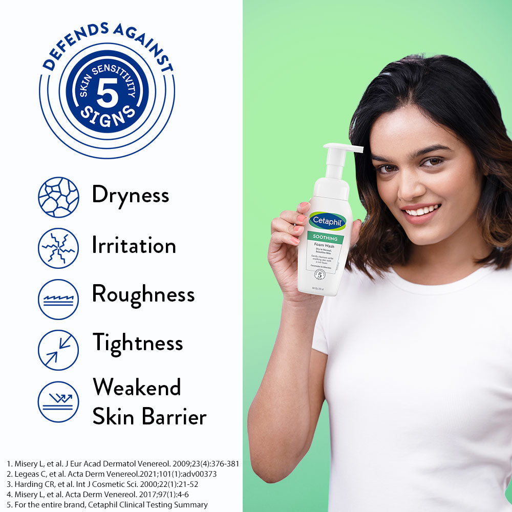 Cetaphil Soothing Foam Wash 200 ml with Ceramides